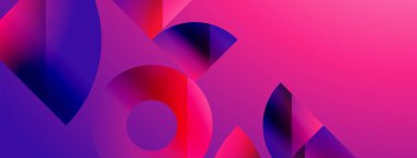 Basit geometrik formlar - dinamik geometrik soyut arkaplan. Duvar kağıdı, afiş, arkaplan, iniş sayfası, duvar sanatı, davetiye, baskılar, posterler için görsel senfoni