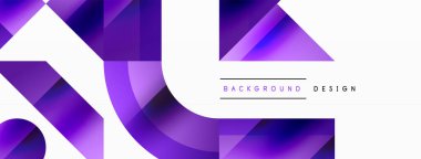 Parlak daire, kare, üçgen minimalist geometrik arkaplanı şekillendirir. Gösterişli, çağdaş tasarım dijital tasarımlar, sunumlar, web sitesi afişleri, sosyal medya paylaşımları için biraz sofistike