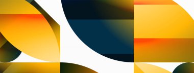 Üçgen ve daire minimalist kompozisyonu. Duvar kağıdı, afiş, arkaplan, iniş sayfası, duvar sanatı, davetiye, baskılar için büyüleyici görsel tasarım geometrik ahenkle buluşur