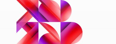 Gradyan renk üçgenleri ve beyaz daireler. Dinamik karışım büyüleyici görsel etki yaratıyor. Dijital tasarımlar, sunumlar, web sitesi afişleri, sosyal medya paylaşımları için geometrik arkaplan