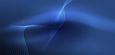 Soyut arkaplan neon dalgası. Duvar kağıdı, afiş, arkaplan, iniş sayfası, duvar resimleri, davetiyeler, posterler için yüksek teknoloji tasarımı