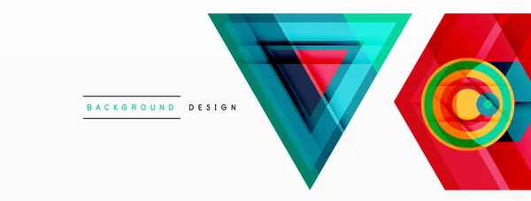 Abstract Vector Design Blends Triangles Hexagons Circles Creating Harmonious Composition — Stock Vector