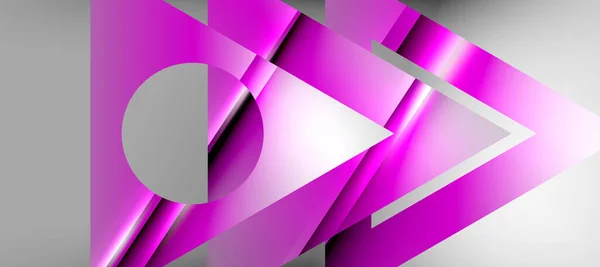 Triangle Abstract Background Shiny Glossy Effects Vector Illustration Wallpaper Banner — Stockový vektor
