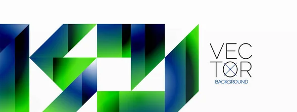 Élégance Minimaliste Lignes Carrés Triangles Convergent Vers Blanc Essence Géométrie — Image vectorielle