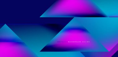 Akışkan gradyan renklerle dinamik üçgen tasarımı soyut arkaplan