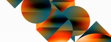 Minimalizm, gradyan cazibesiyle buluşur. Geometrik şekiller sakin bir arka planda birbirine dolanır. İnce renkler birleşir, dinamik bir tuval oluşturur, modern estetiğin kanıtıdır.