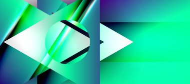 Triangle abstract background with shiny and glossy effects. Vector Illustration For Wallpaper, Banner, Background, Card, Book Illustration, landing page