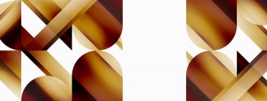 Canlı eğimli üçgenler ve beyaz üzerinde daireler. Dijital tasarımlar, sunumlar, web sitesi afişleri, sosyal medya paylaşımları için şekillerin büyüleyici birleşimi