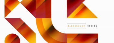 Kareli, üçgenli, daireli geometrik arkaplan. Şekiller uyumlu bir şekilde etkileşir, dijital tasarımlar, sunumlar, web sitesi afişleri, sosyal medya iletileri için görsel olarak çarpıcı bir tasarım oluşturur