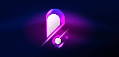 Soyut arkaplan parlayan neon ışıklı geometrik şekiller. Duvar kağıdı, bayrak, arkaplan, kart, kitap illüstrasyonu, iniş sayfası için uzay kozmik ya da sihirli enerji vektör duvar kağıdı