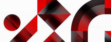 Parlak daire, kare, üçgen minimalist geometrik arkaplanı şekillendirir. Gösterişli, çağdaş tasarım dijital tasarımlar, sunumlar, web sitesi afişleri, sosyal medya paylaşımları için biraz sofistike