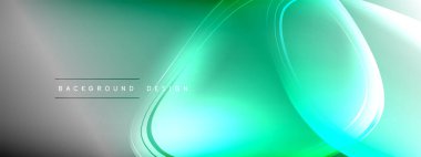 Vektör soyut arkaplan - sıvı gradyan üzerinde sıvı şeffaf kabarcık şekilleri gölgeler ve ışık efektleri