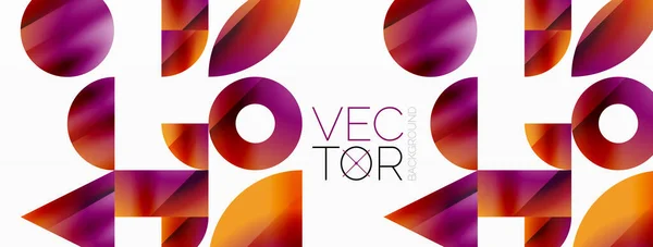Assorted Geometric Shapes Unite Minimalistic Abstract Backdrop Offering Versatile Canvas — Stock Vector