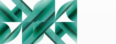 Canlı eğimli üçgenler ve beyaz üzerinde daireler. Dijital tasarımlar, sunumlar, web sitesi afişleri, sosyal medya paylaşımları için şekillerin büyüleyici birleşimi