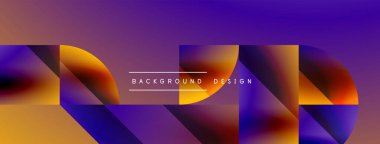 Basit geometrik formlar - dinamik geometrik soyut arkaplan. Duvar kağıdı, afiş, arkaplan, iniş sayfası, duvar sanatı, davetiye, baskılar, posterler için görsel senfoni