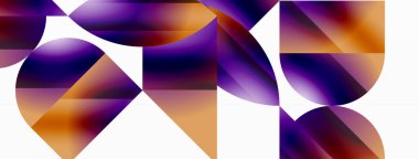 Serene gradyan şablonu. Çemberler ve üçgenler minimalist mükemmellikte karışıyor. Biçim ve renklerin nazik bir şekilde birleşmesi dengeli ama büyüleyici bir zemin oluşturur, modern karmaşıklığı somutlaştırır.