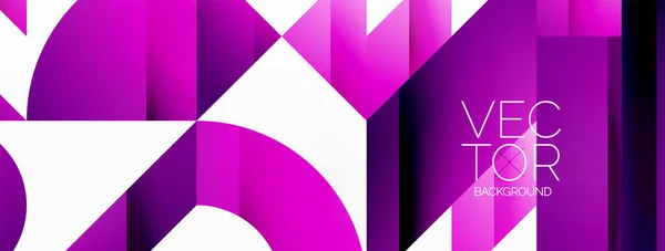 Chef Œuvre Abstrait Formé Par Jeu Délicat Cercles Carrés Triangles — Image vectorielle