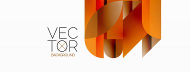 Dinamik soyut vektör arkaplanı. Dairelerin, karelerin ve üçgenlerin uyumlu birleşimi. Geometrik elementler büyüleyici bir zemin oluşturmak için birbirine dolanır. Her şekil biçimlerin kaleydoskopuna katkıda bulunur