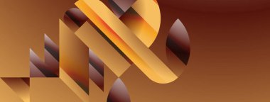 Basit geometrik formlar - dinamik geometrik soyut arkaplan. Duvar kağıdı, afiş, arkaplan, iniş sayfası, duvar sanatı, davetiye, baskılar, posterler için görsel senfoni