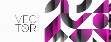 Dijital tasarımlar, sunumlar, web sitesi afişleri, sosyal medya paylaşımları için çok yönlülük ve görsel cazibe sağlayan, minimalist soyut tuval üzerinde geometrik biçimlerin Amalgamatasyonu