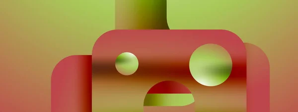 Прості Геометричні Форми Динамічний Геометричний Абстрактний Фон Візуальна Симфонія Форм — стоковий вектор