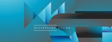 Üçgenler, çizgiler ve yuvarlak şekiller - dinamik geometrik soyut arkaplan. Duvar kağıdı, afiş, arkaplan, iniş sayfası, duvar sanatı, davetiye, baskılar için görsel senfoni