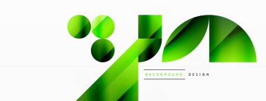 Vektör arkaplanı. Minimalist geometrik arkaplan daireler ve şekillerle süslenmiş. Dijital tasarımlar, sunumlar, web sitesi afişleri, sosyal medya paylaşımları için yaratıcılığı davet eden soyut sanat