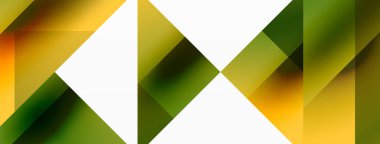 Parlak daire, kare, üçgen minimalist geometrik arkaplanı şekillendirir. Gösterişli, çağdaş tasarım dijital tasarımlar, sunumlar, web sitesi afişleri, sosyal medya paylaşımları için biraz sofistike