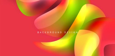 Soyut arkaplan renklerine sahip güzel sıvı şekiller