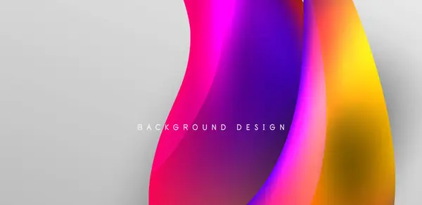 Fluid Color Liquid Elements Abstract Background — Image vectorielle