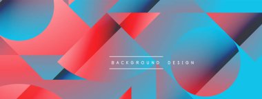 Basit geometrik formlar - dinamik geometrik soyut arkaplan. Duvar kağıdı, afiş, arkaplan, iniş sayfası, duvar sanatı, davetiye, baskılar, posterler için görsel senfoni