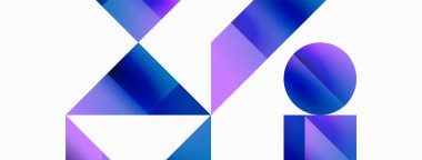 Parlak daire, kare, üçgen minimalist geometrik arkaplanı şekillendirir. Gösterişli, çağdaş tasarım dijital tasarımlar, sunumlar, web sitesi afişleri, sosyal medya paylaşımları için biraz sofistike