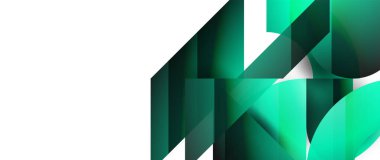 Büyüleyici vektör illüstrasyonu - geometrik, minimalist, soyut arkaplan duvar kağıdı, pankart, arkaplan, iniş sayfası, duvar sanatı, davetiye, baskılar, posterler için daireler ve üçgenlerle süslenmiş