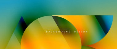 Birbirine kenetlenmiş üçgenler ve dairelerden oluşan büyüleyici soyut arkaplan, hem zerafet hem de modernlik saçan şaşırtıcı şekiller ve desenler oluşturur.