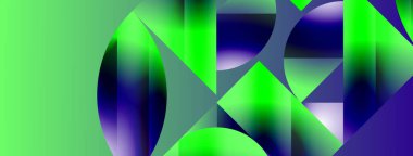 Minimalizm, gradyan cazibesiyle buluşur. Geometrik şekiller sakin bir arka planda birbirine dolanır. İnce renkler birleşir, dinamik bir tuval oluşturur, modern estetiğin kanıtıdır.