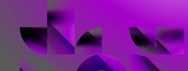 Üçgenler, çizgiler ve yuvarlak şekiller - dinamik geometrik soyut arkaplan. Duvar kağıdı, afiş, arkaplan, iniş sayfası, duvar sanatı, davetiye, baskılar için görsel senfoni