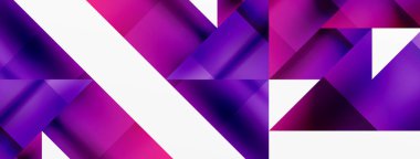 Büyüleyici vektör soyutlaması. Üçgenler büyüleyici dansla kesişiyor, dinamik geometrik zemin hazırlıyorlar. Şekil ve açıların birleşimi modern tasarımın sanatsal senfonisini yaratır.