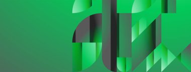 Üçgenler, çizgiler ve yuvarlak şekiller - dinamik geometrik soyut arkaplan. Duvar kağıdı, afiş, arkaplan, iniş sayfası, duvar sanatı, davetiye, baskılar için görsel senfoni