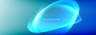 Vektör soyut arkaplan - sıvı gradyan üzerinde sıvı şeffaf kabarcık şekilleri gölgeler ve ışık efektleri