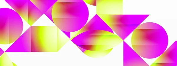 Šablona Klidného Přechodu Kruhy Trojúhelníky Mísí Minimalistické Dokonalosti Jemná Fúze — Stockový vektor