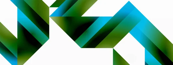 Geometrisk Renhet Vitt Linjer Rutor Trianglar Förenas Minimalistisk Harmoni Elegant — Stock vektor