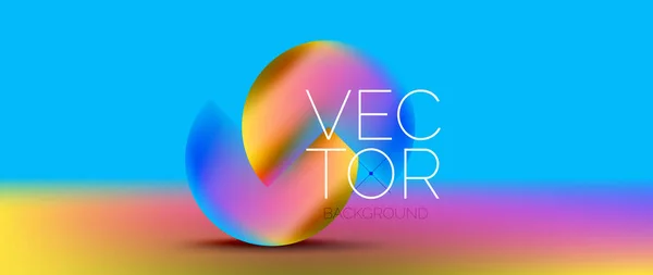 Tekutý Gradient Barva Geometrické Tvary Kruhy Pódium Pozadí — Stockový vektor