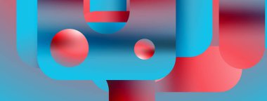 Basit geometrik formlar - dinamik geometrik soyut arkaplan. Duvar kağıdı, afiş, arkaplan, iniş sayfası, duvar sanatı, davetiye, baskılar, posterler için görsel senfoni