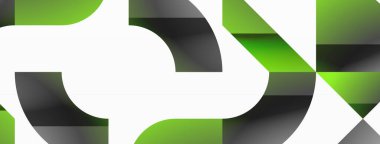 Dijital tasarımlar, sunumlar, web sitesi afişleri, sosyal medya paylaşımları için çok yönlülük ve görsel cazibe sağlayan, minimalist soyut tuval üzerinde geometrik biçimlerin Amalgamatasyonu