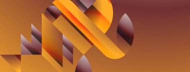 Basit geometrik formlar - dinamik geometrik soyut arkaplan. Duvar kağıdı, afiş, arkaplan, iniş sayfası, duvar sanatı, davetiye, baskılar, posterler için görsel senfoni