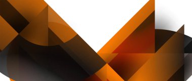 Büyüleyici vektör illüstrasyonu - geometrik, minimalist, soyut arkaplan duvar kağıdı, pankart, arkaplan, iniş sayfası, duvar sanatı, davetiye, baskılar, posterler için daireler ve üçgenlerle süslenmiş