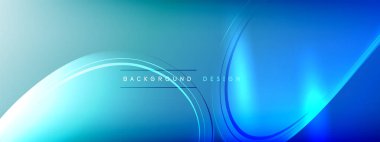 Vektör soyut arkaplan - sıvı gradyan üzerinde sıvı şeffaf kabarcık şekilleri gölgeler ve ışık efektleri