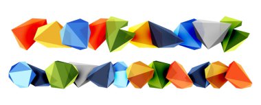 Düşük-polyester üçgenlerden inşa edilmiş geometrik üç boyutlu şekillere sahip modern ve şık bir arka plan, çağdaş tasarımlar için mükemmel.