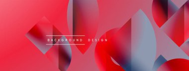 Basit geometrik formlar - dinamik geometrik soyut arkaplan. Duvar kağıdı, afiş, arkaplan, iniş sayfası, duvar sanatı, davetiye, baskılar, posterler için görsel senfoni