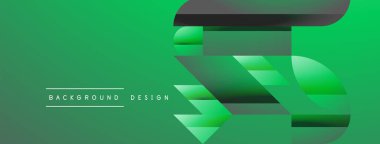 Üçgenler, çizgiler ve yuvarlak şekiller - dinamik geometrik soyut arkaplan. Duvar kağıdı, afiş, arkaplan, iniş sayfası, duvar sanatı, davetiye, baskılar için görsel senfoni